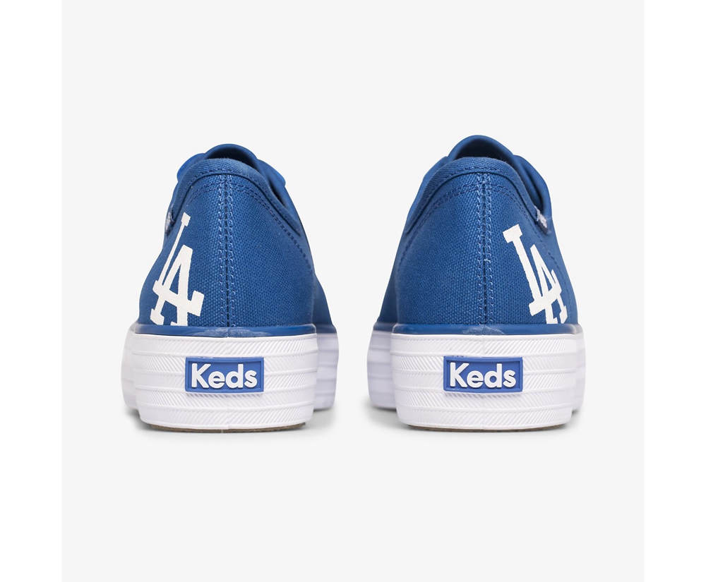 Keds Sneakers Blue - Triple Kick MLB® - Womens TEQAJF-652